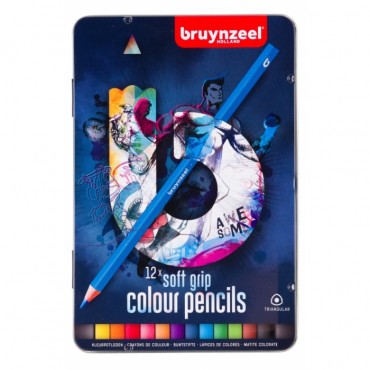Set creioane colorate Soft Grip 12 Dark
