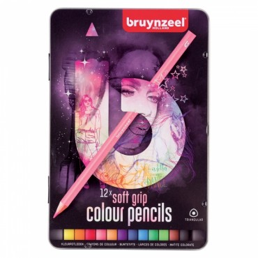 Set creioane colorate Soft Grip 12 Light